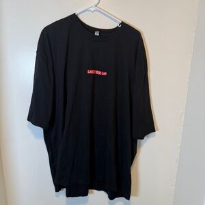 Lace 'em up short sleeve black‎ shirts men's size XL